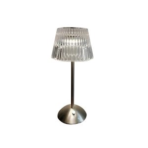 Inlight Επιτραπέζιο επαναφορτιζόμενο φωτιστικό 3CCT σε νίκελ απόχρωση