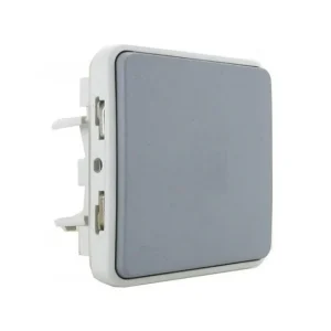 Διακόπτης Μεσαίος Αλέ-Ρετούρ Γκρι IP55