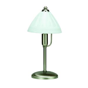 InLight Επιτραπέζιο φωτιστικό από νίκελ ματ μέταλλο και λευκό γυαλί 1XE14 D:34cm (3432-Λευκό)