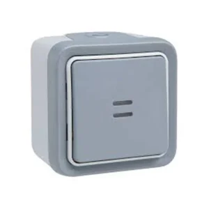 Πλήρες Μπουτόν Φωτεινό Επίτοιχο Γκρι IP55