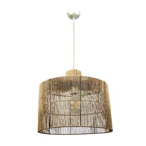 InLight Κρεμαστό φωτιστικό καφέ από σχοινί 1XE27 D:40cm