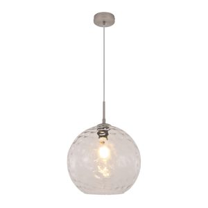 InLight Κρεμαστό φωτιστικό από διάφανο γυαλί 1XE27 D:30cm