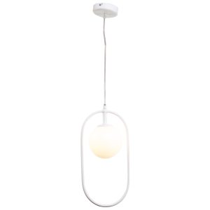 InLight Κρεμαστό φωτιστικό σε λευκή απόχρωση και λευκή οπαλίνα 1XG9 D:40cm