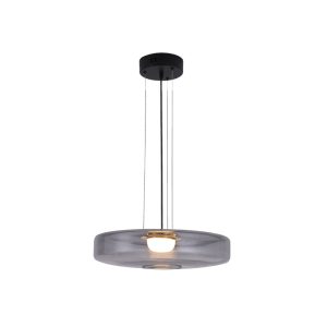 Inlight Κρεμαστό φωτιστικό από φιμέ γυαλί 12W 1644LM 3000K D:45x11cm