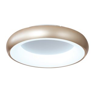 InLight Πλαφονιέρα οροφής LED 24W 3CCT από χρυσαφί και λευκό ακρυλικό D:40cm