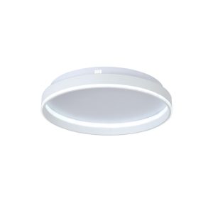 InLight Πλαφονιέρα οροφής LED 65W 3CCT από λευκό μέταλλο και ακρυλικό D:50cm