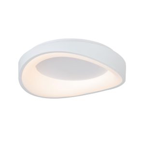 InLight Πλαφονιέρα οροφής LED 72W 3CCT (by tuya) από λευκό μέταλλο και ακρυλικό D:52cm