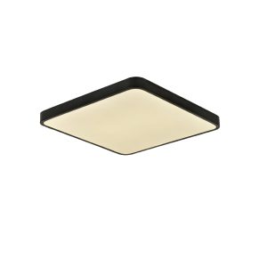 InLight Πλαφονιέρα οροφής LED 96W 3CCT (by switch on base) από μαύρο μέταλλο και ακρυλικό D:50cm