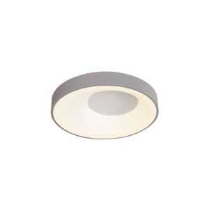 Inlight Πλαφονιέρα οροφής LED 36W 3CCT από γκρί μέταλλο και ακρυλικό D:48cm