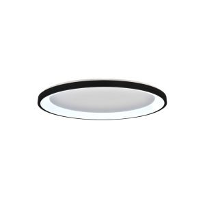 Inlight Πλαφονιέρα οροφής LED 28W 3CCT από μαύρο μέταλλο και ακρυλικό D:60x5cm