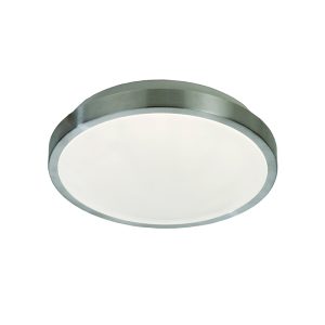 InLight Πλαφονιέρα οροφής LED 12W 3CCT από ασημί ματ ακρυλικό D:30cm