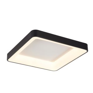 InLight Πλαφονιέρα οροφής LED 48W 4000K από μαύρο μέταλλο και ακρυλικό D:48cm