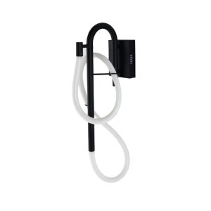 InLight Επιτοίχιο φωτιστικό LED 25W 3000K από μαύρο μέταλλο και σωλήνα σιλικόνης D:65cm