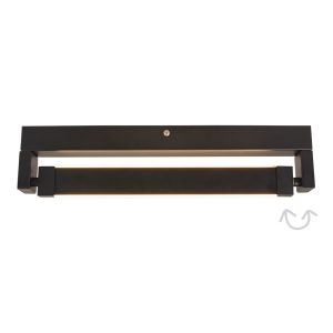 InLight Επιτοίχιο φωτιστικό LED 12W 3000K από μέταλλο σε μαύρη απόχρωση D:40cm