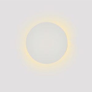 Inlight Επιτοίχιο φωτιστικό λευκό από γύψο LED 8W 3000K D:25cm