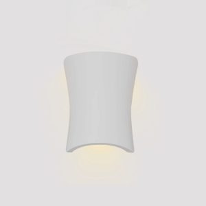 Inlight Επιτοίχιο φωτιστικό λευκό από γύψο 1XE14 D:21,5cm