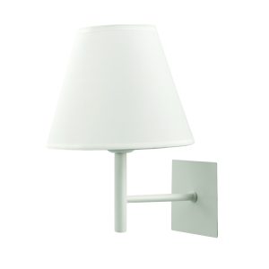 InLight Επιτοίχιο φωτιστικό από μέταλλο σε λευκή απόχρωση και υφασμάτινο καπέλο