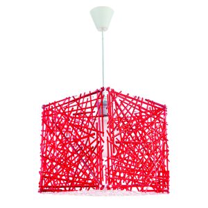 InLight Κρεμαστό φωτιστικό από κόκκινο plexiglass 1XE27 D:30cm