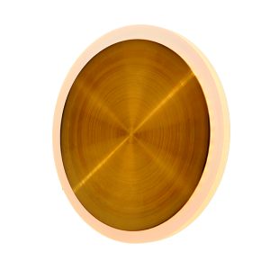 InLight Επιτοίχιο φωτιστικό LED 6,7W 3000K από αλουμίνιο σε χρυσή ματ απόχρωση D:18cm (43401-GL)