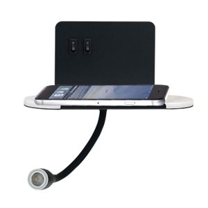 InLight Επιτοίχιο φωτιστικό LED 6W 3000K από μαύρο μέταλλο D:23cm