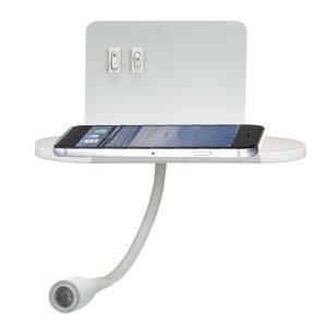 InLight Επιτοίχιο φωτιστικό LED 6W 3000K από λευκό μέταλλο D:23cm