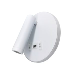 Inlight Επιτοίχιο φωτιστικό LED 12W 3000K από λευκό μέταλλο D:14cm