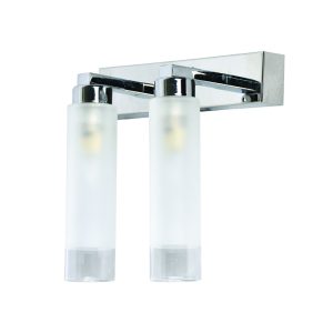 InLight Επιτοίχιο φωτιστικό από χρώμιο μέταλλο και αμμοβολή γυαλί 2XG9 D:18cm