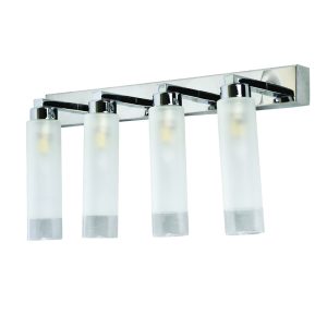 InLight Επιτοίχιο φωτιστικό από χρώμιο μέταλλο και αμμοβολή γυαλί 4XG9 D:46cm