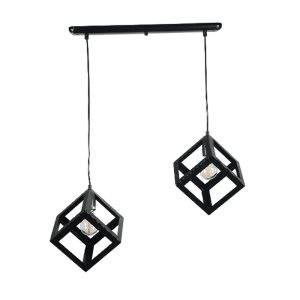 InLight Κρεμαστό φωτιστικό από μαύρο μέταλλο 2XE27 D:40cm