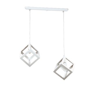 InLight Κρεμαστό φωτιστικό από λευκό μέταλλο 2XE27 D:40cm