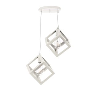 InLight Κρεμαστό φωτιστικό από λευκό μέταλλο 2XE27 D:20cm