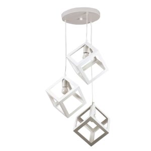 InLight Κρεμαστό φωτιστικό από λευκό μέταλλο 3XE27 D:30cm