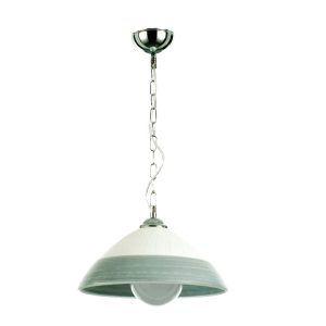 InLight Κρεμαστό φωτιστικό από ασημί γυαλί 1XE27 D:35cm