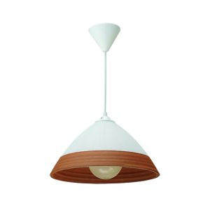 InLight Κρεμαστό φωτιστικό από καφέ γυαλί 1XE27 D:30cm