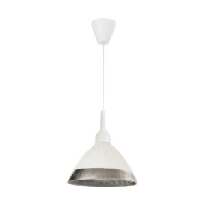 InLight Κρεμαστό φωτιστικό από ασημί γυαλί 1XE14 D:18cm