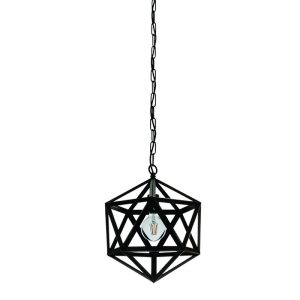 InLight Κρεμαστό φωτιστικό από μαύρο μέταλλο 1XE27 D:30cm