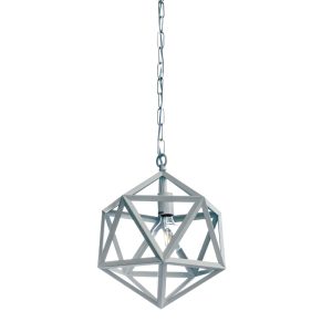 InLight Κρεμαστό φωτιστικό από λευκό μέταλλο 1XE27 D:30cm