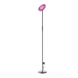 InLight Επιδαπέδιο φωτιστικό LED 24W RGB-CCT with controller από μαύρο μέταλλο και ακρυλικό D:170cm