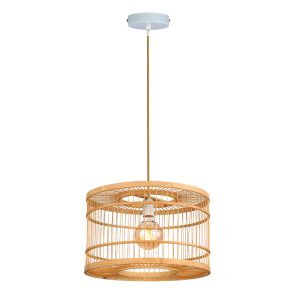 InLight Κρεμαστό φωτιστικό από ρατάν 1XE27 D:40cm