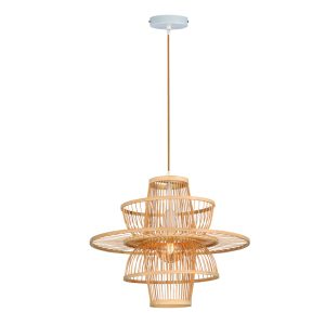 InLight Κρεμαστό φωτιστικό από ρατάν 1XE27 D:50cm