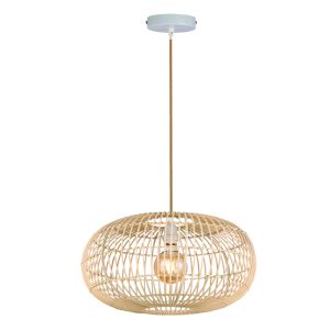 InLight Κρεμαστό φωτιστικό από ρατάν 1XE27 D:40cm