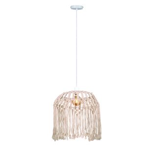 InLight Κρεμαστό φωτιστικό woolen μπεζ 1XE27 D:40cm