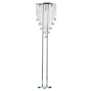 InLight Επιδαπέδιο φωτιστικό από χρώμιο μέταλλο και διάφανα κρύσταλλα 3XG9 D:170cm (45334)