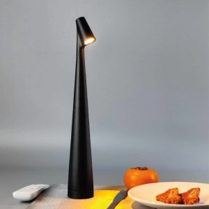 Inlight Rechargeable LED 1,5W 3CCT Touch Table Lamp Black D:35x5cm