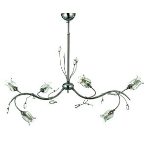 InLight Κρεμαστό φωτιστικό από χρώμιο μέταλλο κρύσταλλα και λευκό γυαλί 6XG9 D:70cm