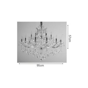 Inlight Κρεμαστό φωτιστικό από χρώμιο μέταλλο γυαλί και κρύσταλλα 18XE14 D:95cm