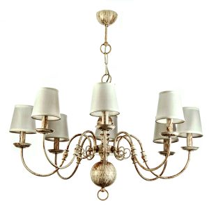 InLight Κρεμαστό φωτιστικό από μέταλλο σε λευκή πατίνα 8XE14 D:83cm