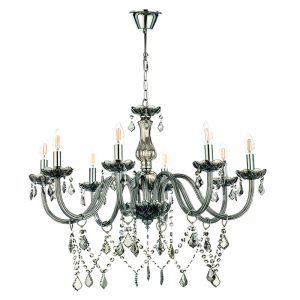 InLight Κρεμαστό φωτιστικό από φιμέ γυαλί και κρύσταλλα 8XE14 D:75cm