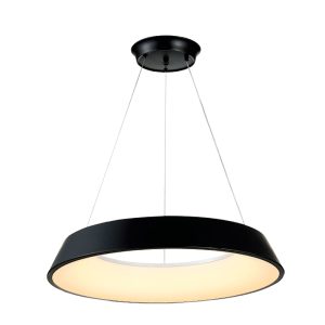 InLight Κρεμαστό φωτιστικό LED 36W 4000K από μαύρο μέταλλο και ακρυλικό D:50,5cm