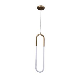 InLight Κρεμαστό φωτιστικό από χρυσαφί μέταλλο και σωλήνα PVC